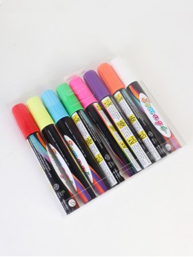 Multicolor Flashing Boards Liquid Chalk Marker (8 pcs)